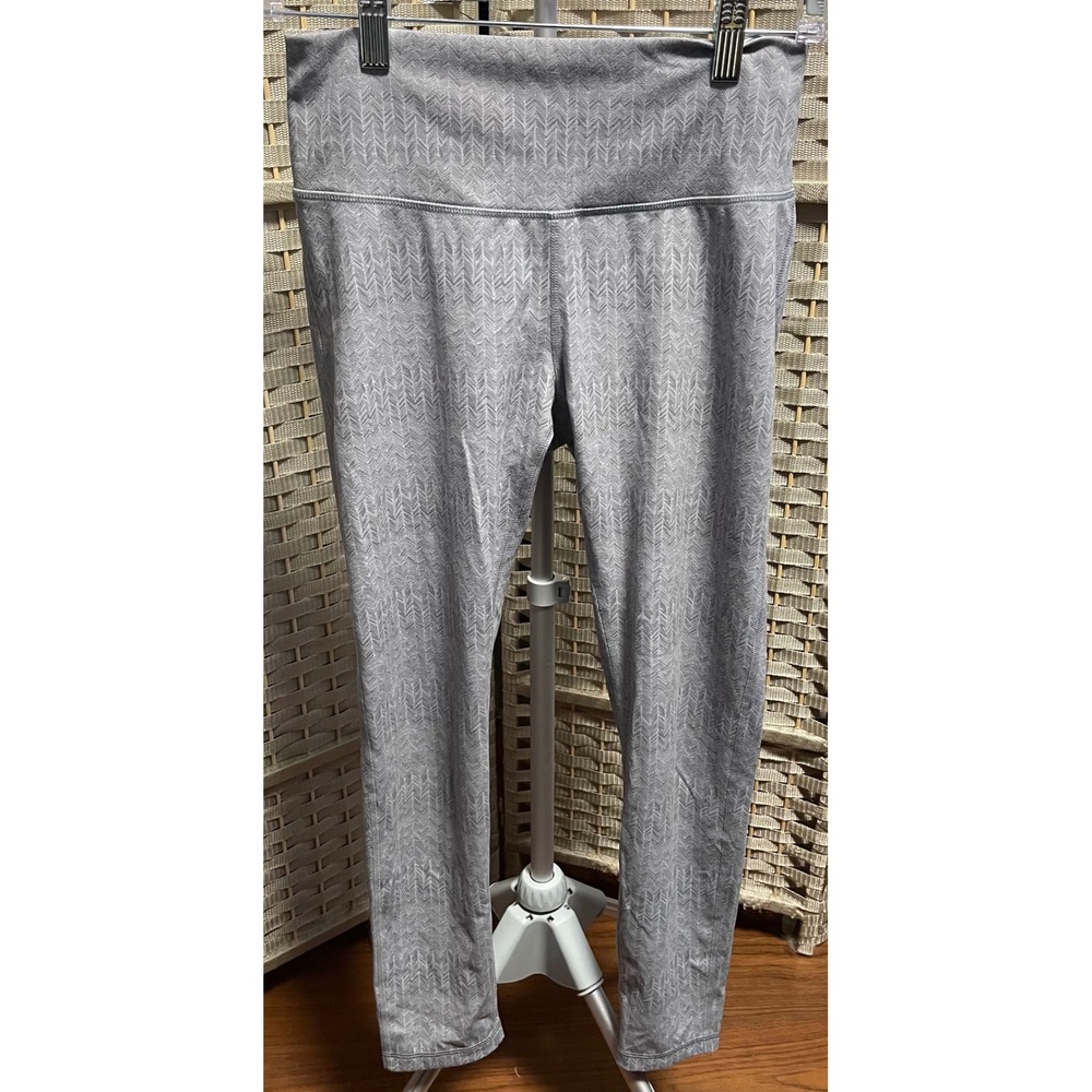 Vuori Womens Grey Chevron Herringbone Daily High Rise Leggings Size Small